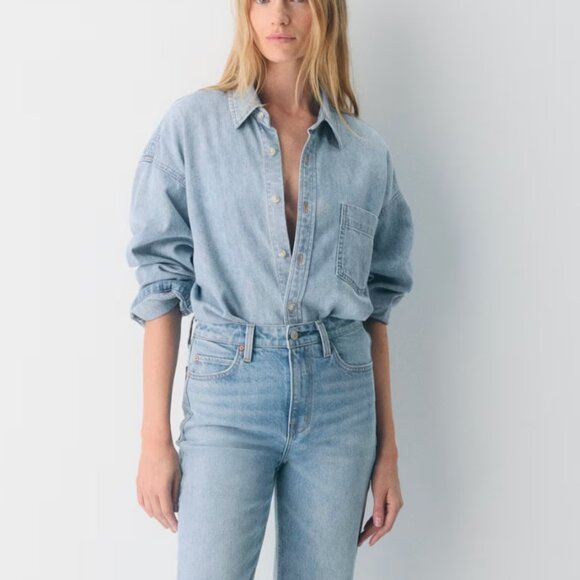 Denim Forum Tops - Aritzia Denim Forum The '80s Comfy Denim Shirt